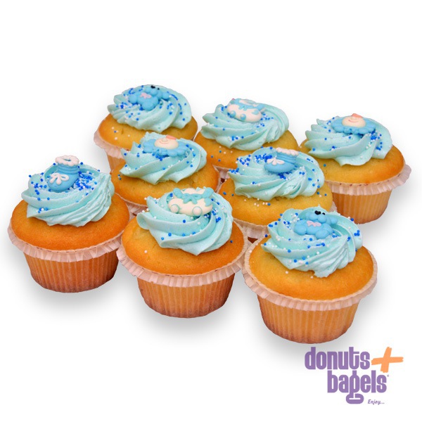 Babyshower cupcakes blauw
