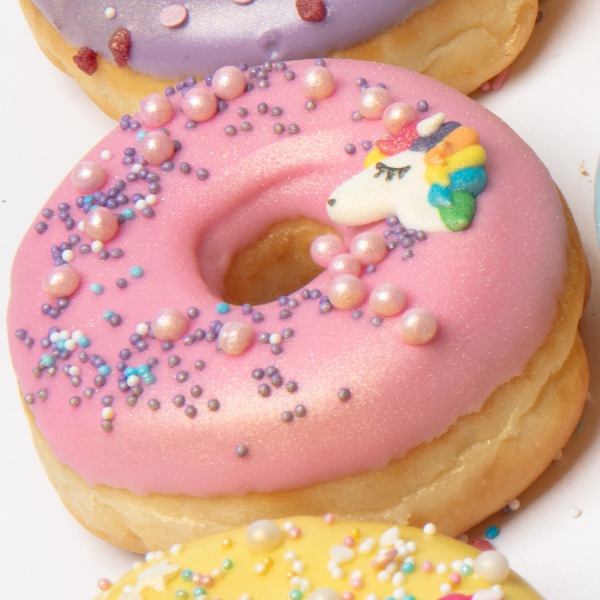 Unicorn donut roze