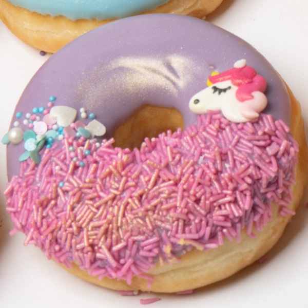 Unicorn donut paars
